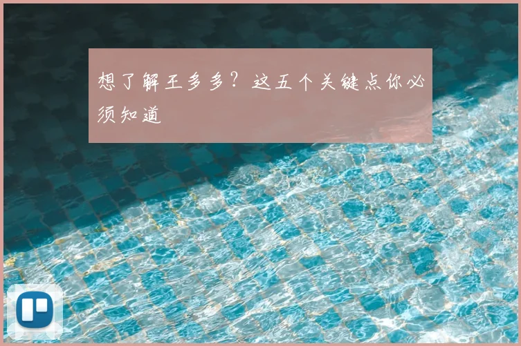 想了解王多多?这五个关键点你必须知道